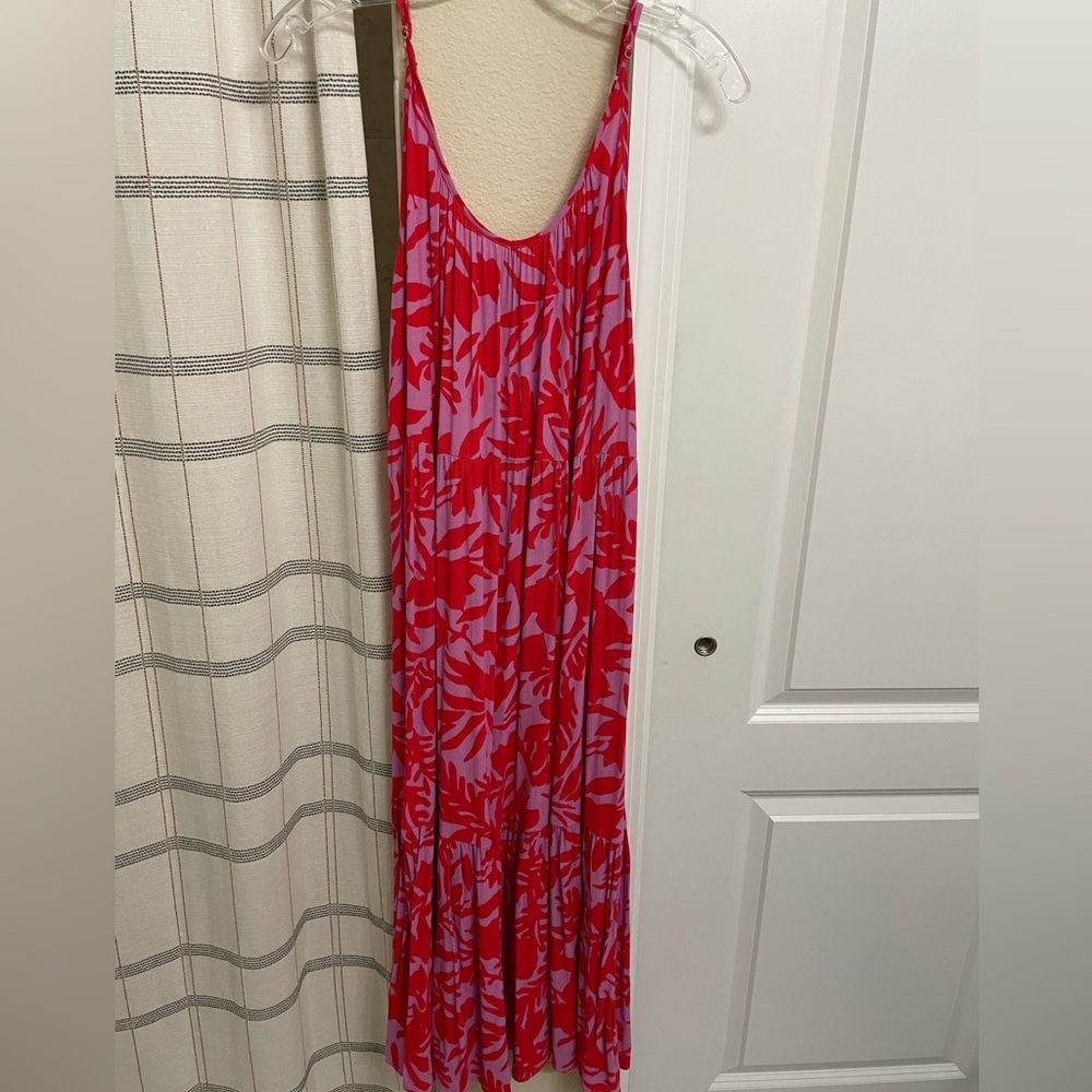 LOFT Adjustable Strap Two Tier Dress